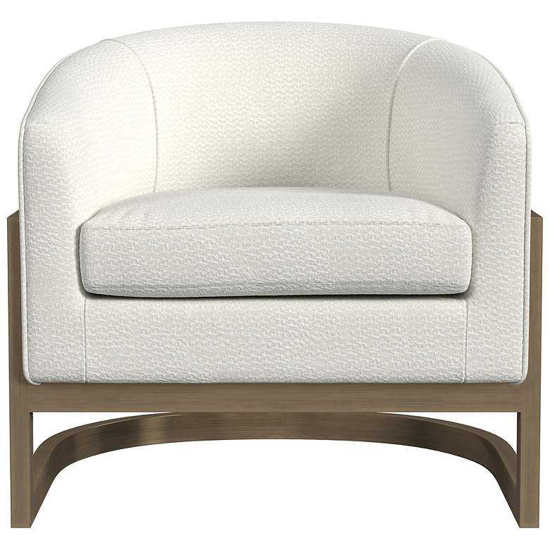 Image 5 Neve Modern Glam Ivory Accent Chair more views
