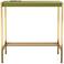 Nevinna 30" Wide Gold and Olive Writing Desk with USB Port