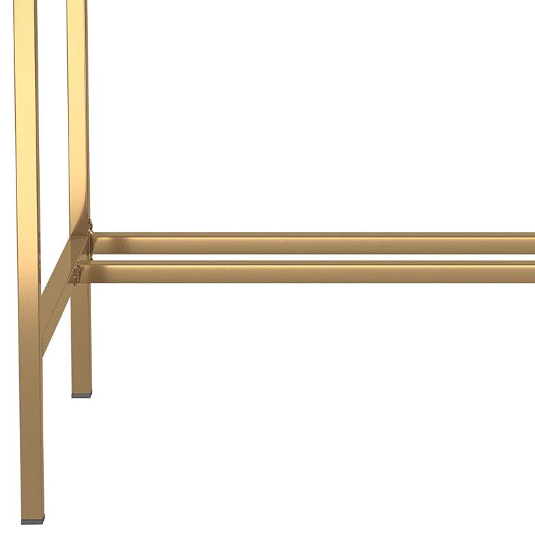 Image 4 Nevinna 30" Wide Gold and Pink Writing Desk with USB Port more views