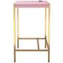 Nevinna 30" Wide Gold and Pink Writing Desk with USB Port