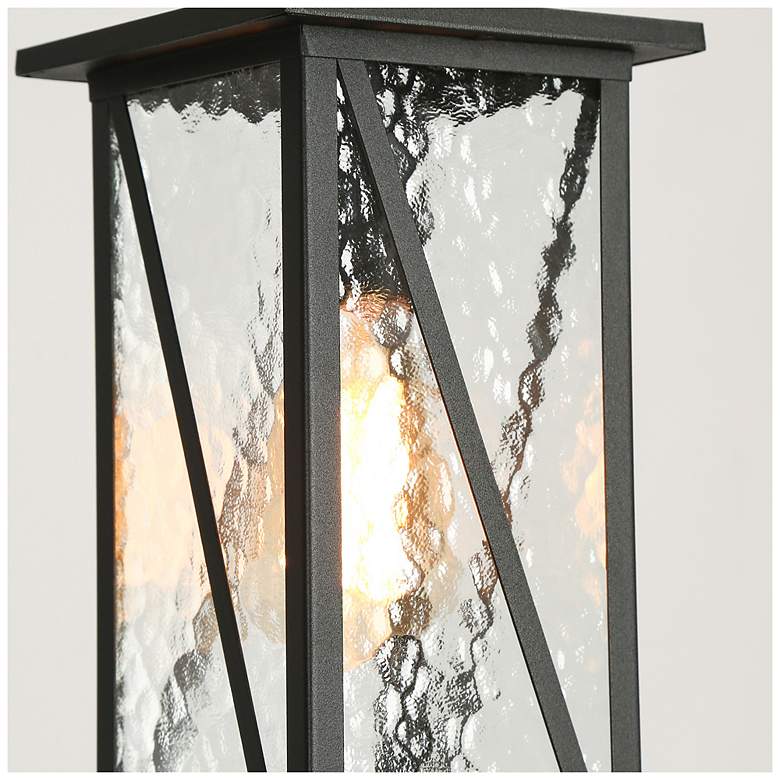 Image 4 Nevio 12.6" High Black Glass Outdoor Hanging Light more views