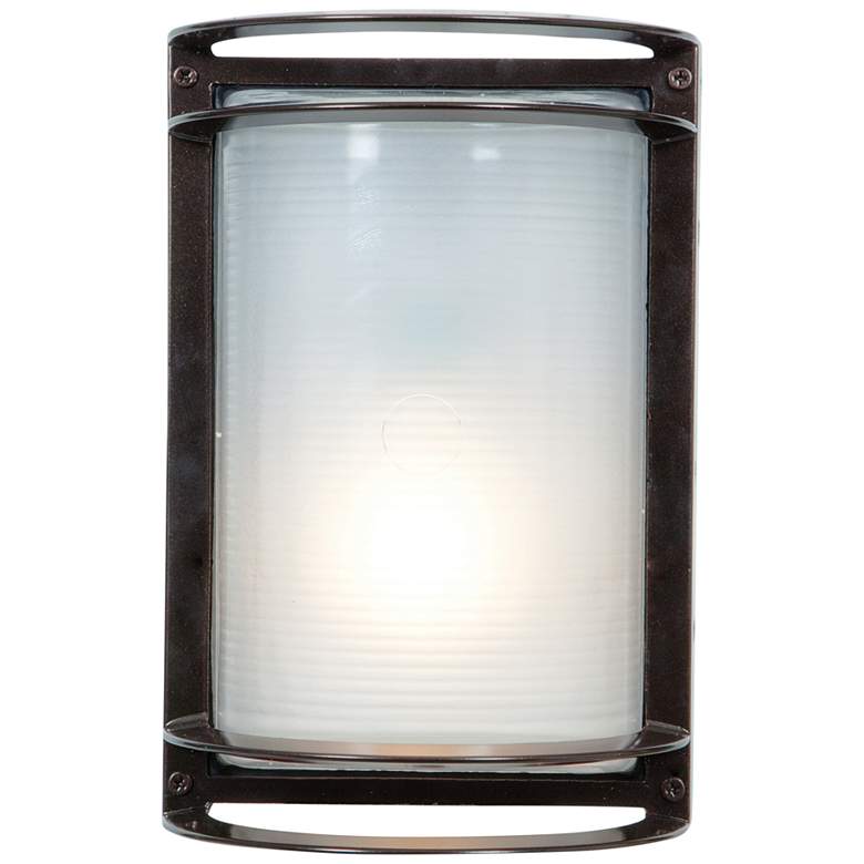 Image 1 Nevis 10 1/2" High Bronze Bulkhead Outdoor Wall Light