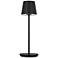 Nevis 14 1/2" High Black LED Rechargeable Table Lamp