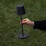 5_Nevis 14 1/2" High Black LED Rechargeable Table Lamp more views