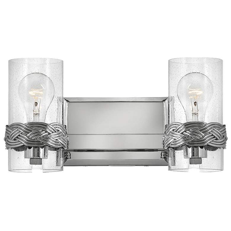 Image 1 Nevis 7" High Nickel 2-Light Wall Sconce by Hinkley Lighting