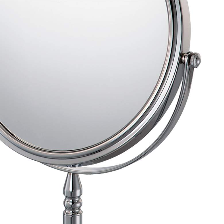 Image 2 Nevis Chrome 10X Magnified Round Stand Makeup Mirror more views