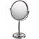 Nevis Chrome 5X Magnified Round Stand Makeup Mirror
