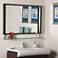 New Amsterdam Brown 39 1/2" x 23 1/2" Wall Mirror with Shelf