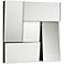 New Angle Black 17" Square Dimensional Modern Wall Mirror