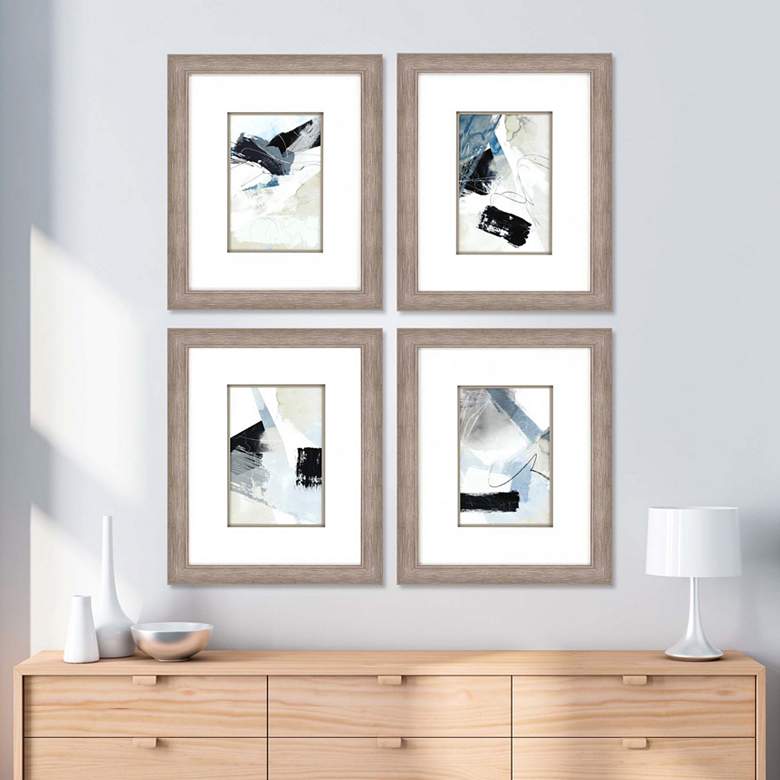 Image 1 New Beginning 23" High 4-Piece Framed Giclee Wall Art
