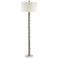 New Caledonia Silver Leaf and White Marble Floor Lamp