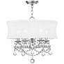 New Castle 20" Wide Brushed Nickel and Crystal Chandelier with Shade