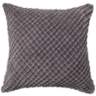 New Classics Charcoal 22" Square Hatch Velvet Throw Pillow
