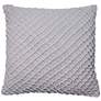 New Classics Gray 22" Square Crosshatch Velvet Throw Pillow