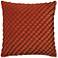New Classics Rust 22" Square Crosshatch Velvet Throw Pillow