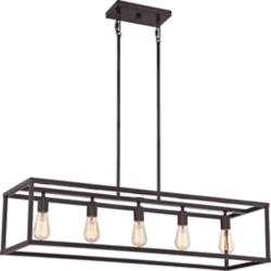 New Harbor 38" Wide Bronze Kitchen Island Light Chandelier