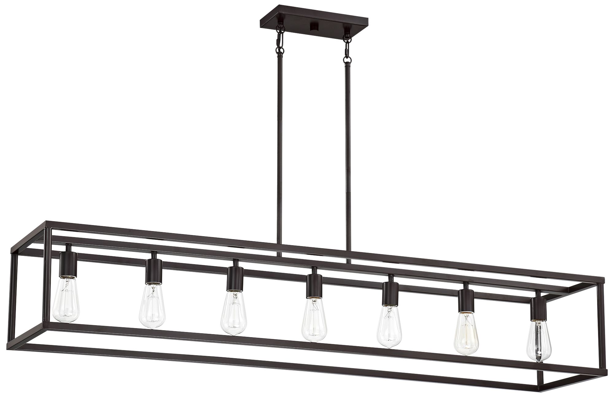 New Harbor 52" Wide Bronze Kitchen Island Light Chandelier 67T89