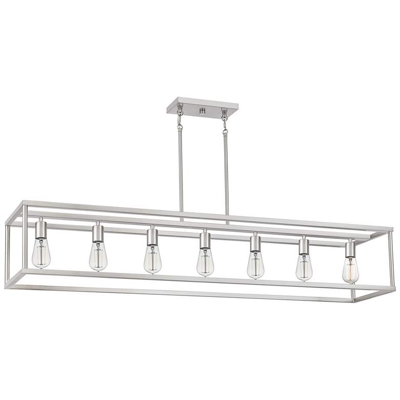 Image 3 New Harbor 52 inch Wide Nickel Kitchen Island Light Chandelier more views