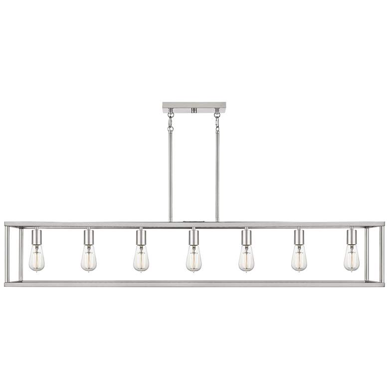 Image 4 New Harbor 52 inch Wide Nickel Kitchen Island Light Chandelier more views