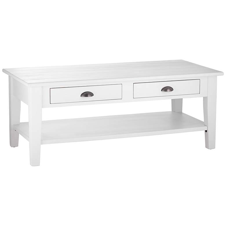 Image 1 New Haven 2-Drawer White Coffee Table