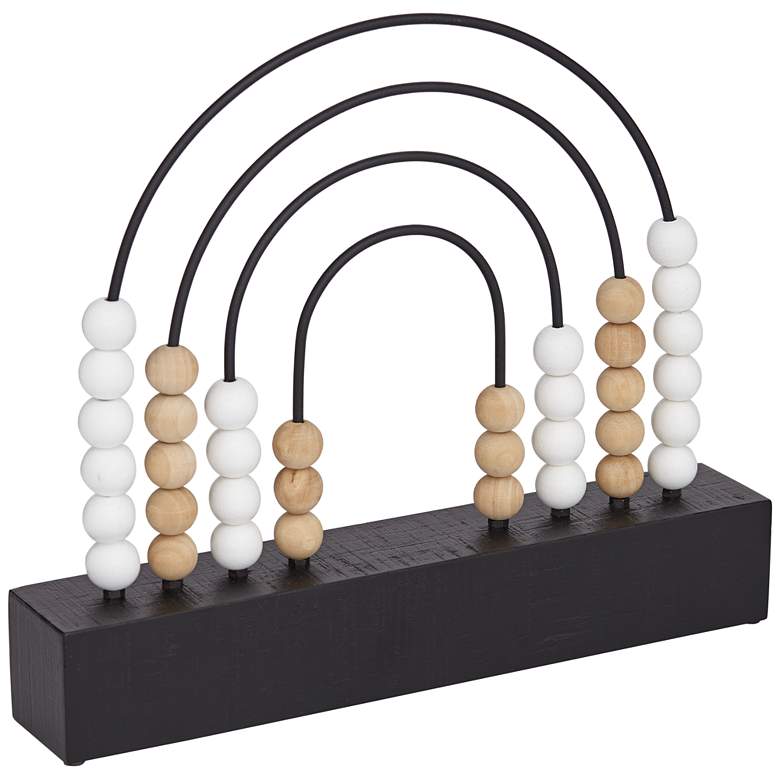 Image 1 New Math 9 3/4" Wide Matte Black Arching Decorative Abacus