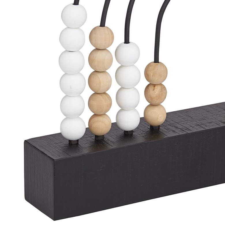 Image 2 New Math 9 3/4" Wide Matte Black Arching Decorative Abacus more views
