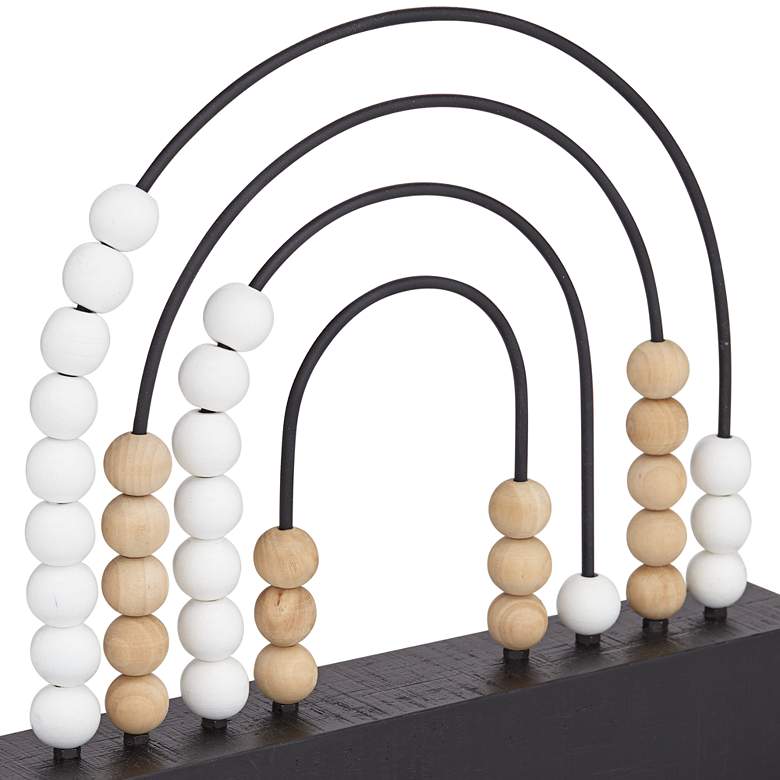 Image 3 New Math 9 3/4" Wide Matte Black Arching Decorative Abacus more views