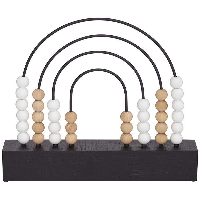 Image 4 New Math 9 3/4" Wide Matte Black Arching Decorative Abacus more views