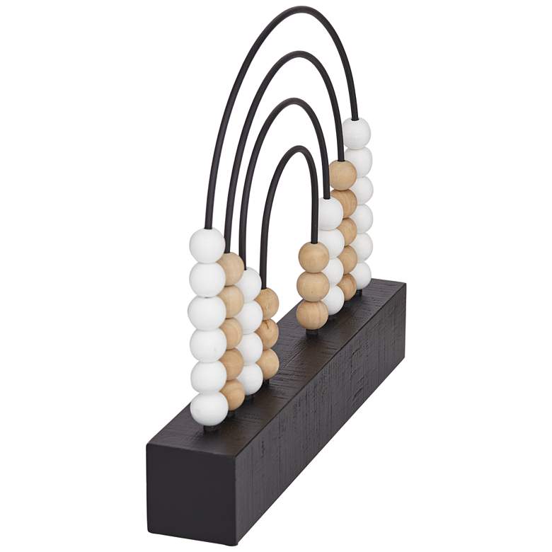 Image 5 New Math 9 3/4" Wide Matte Black Arching Decorative Abacus more views