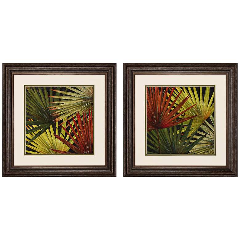 Image 1 New Organic 2-Piece 20 inch Square Framed Wall Art Set