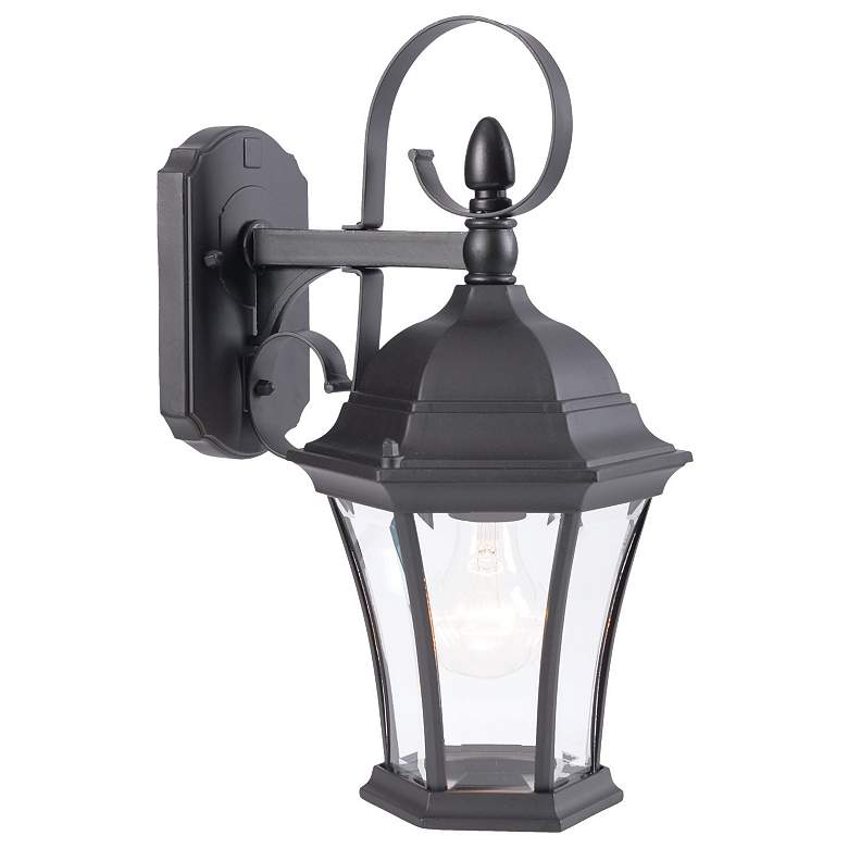 Image 1 New Orleans 1-Light Matte Black Wall Light