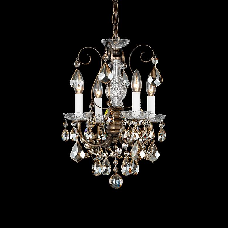 Image 6 New Orleans 12" Wide Bronze Hand-Cut Crystal Mini Chandelier more views