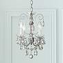 New Orleans 12" Wide Silver Hand-Cut Crystal Mini Chandelier