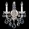 New Orleans 14.4"H x 12"W 2-Light Crystal Wall Sconce in Silver