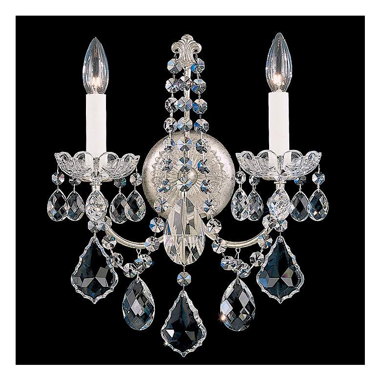 Image 1 New Orleans 14 1/2 inch High Silver Hand-Cut Crystal Wall Sconce