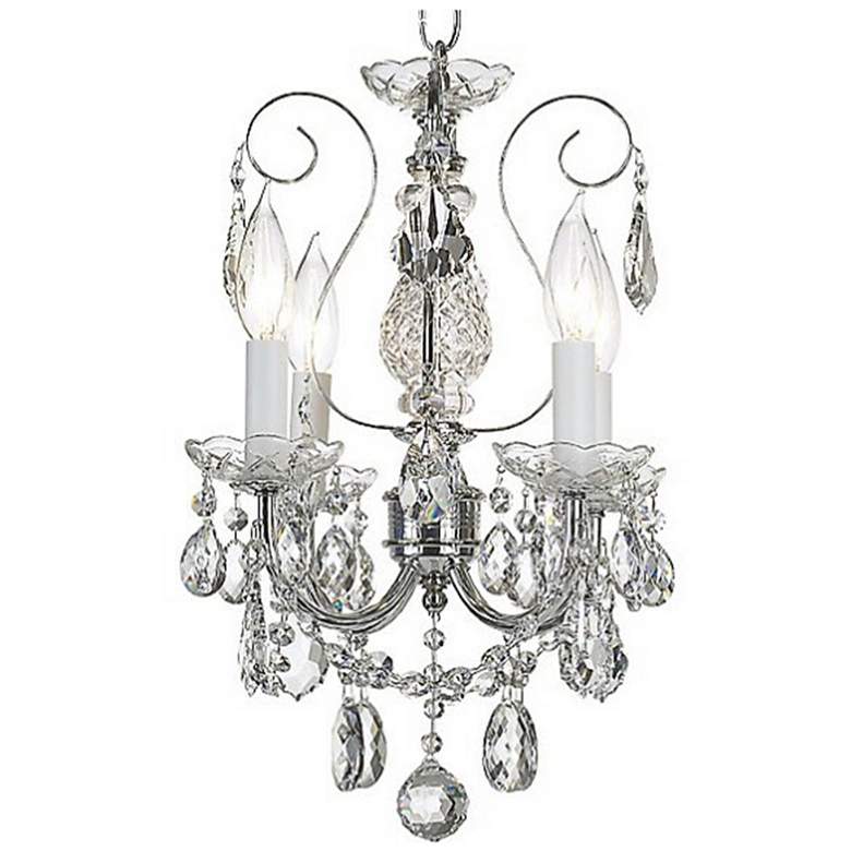 Image 1 New Orleans 16.5"H x 12"W 4-Light Crystal Pendant in Silver