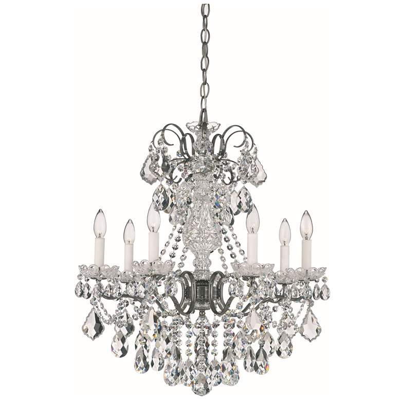 Image 1 New Orleans 27"H x 24"W 7-Light Crystal Chandelier in Black Pearl