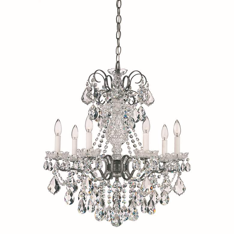 Image 1 New Orleans 27"H x 24"W 7-Light Crystal Chandelier in Black Pearl