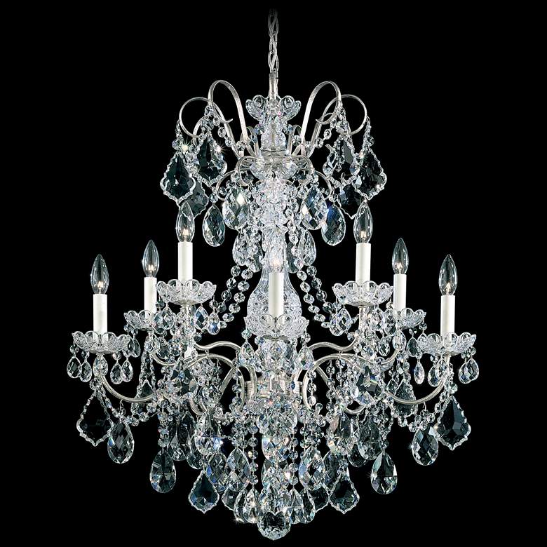 Image 1 New Orleans 31"H x 28"W 10-Light Crystal Chandelier in Antique Si