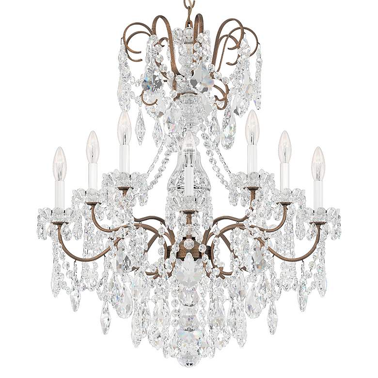 Image 2 New Orleans 31"H x 28"W 10-Light Crystal Chandelier in Etruscan G more views