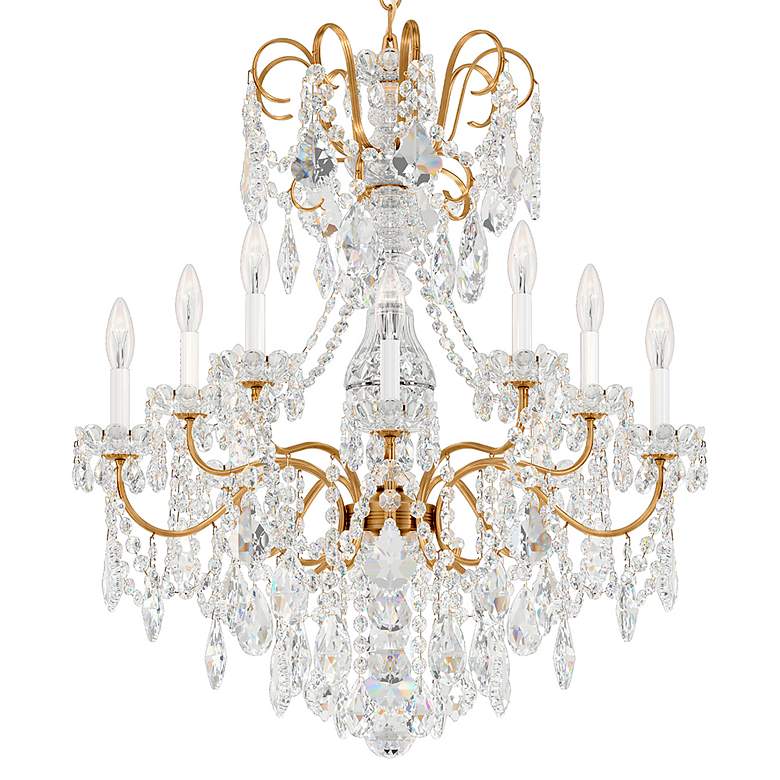 Image 2 New Orleans 31"H x 28"W 10-Light Crystal Chandelier in Heirloom G more views