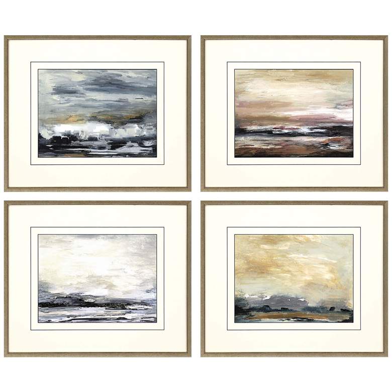 Image 2 New Perspective 25" Wide 4-Piece Framed Wall Art Set 