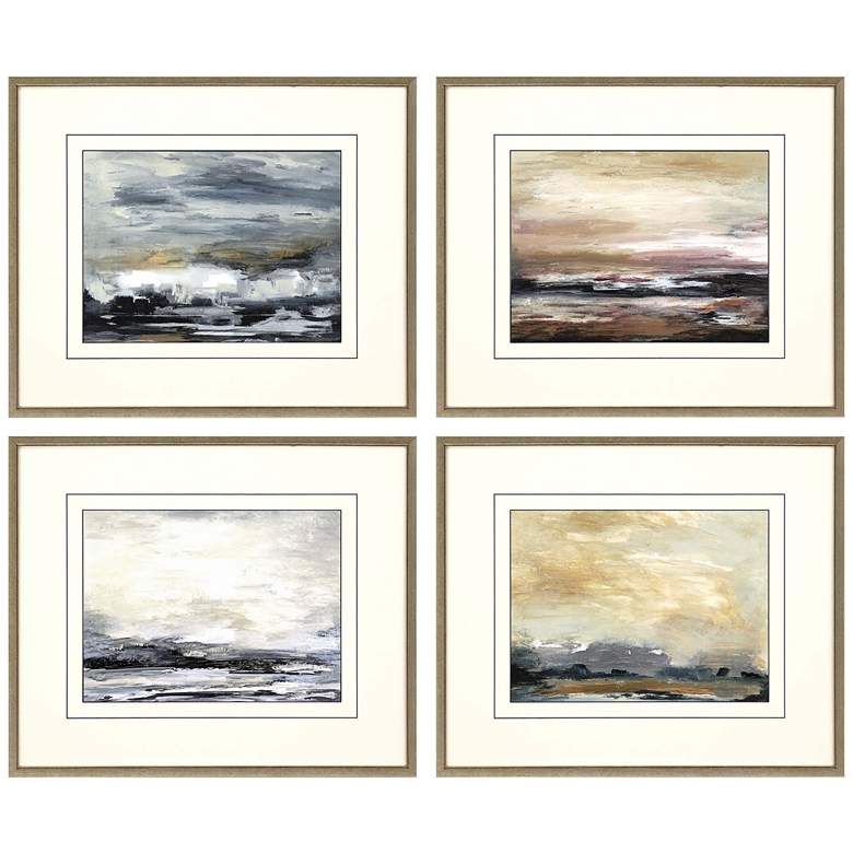 Image 2 New Perspective 25" Wide 4-Piece Framed Wall Art Set