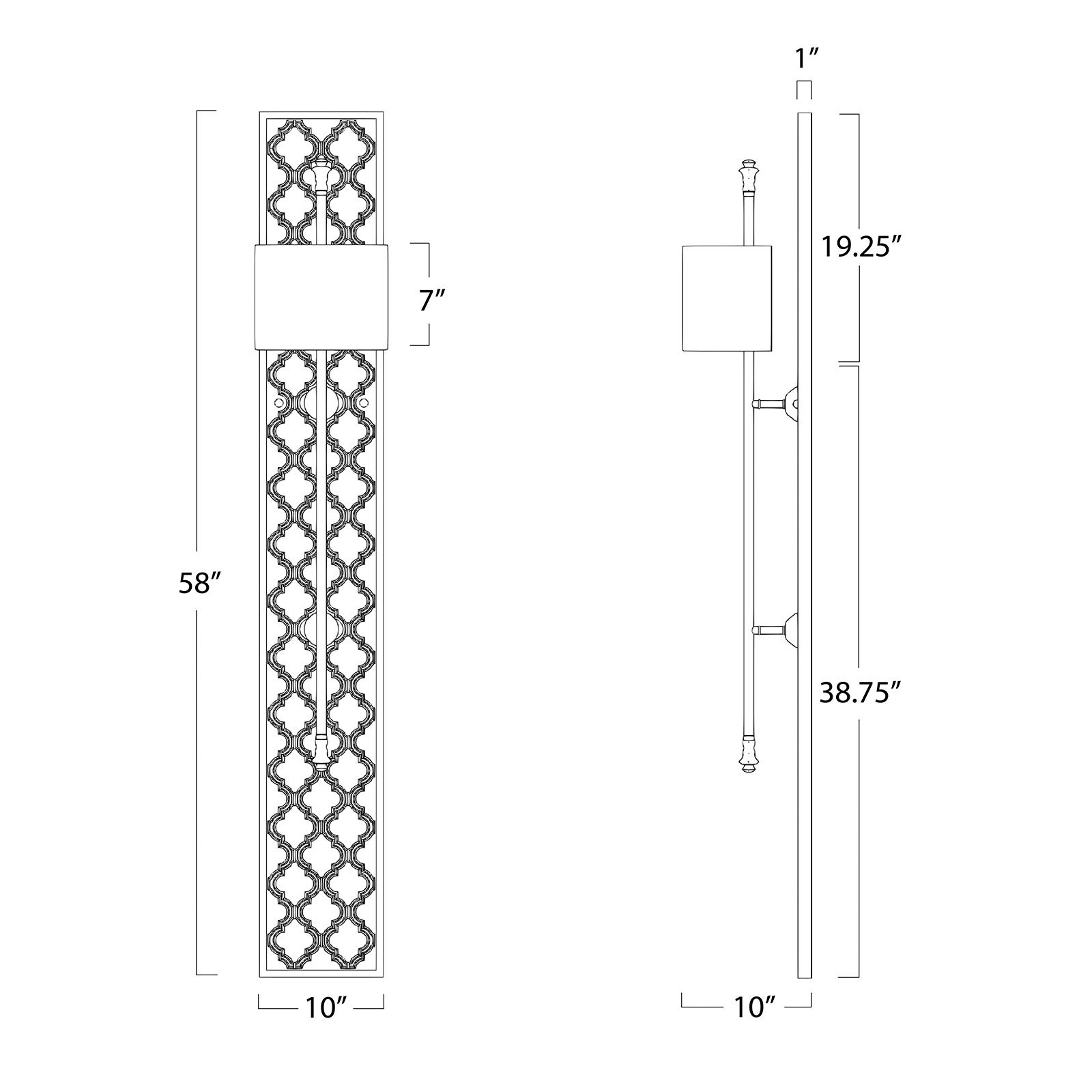 New South Distressed Painted Wood Plug-In Wall Lamp