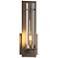 New Town 12.6" High Bronze Sconce With Seeded Clear Glass Shade