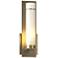 New Town 12.6" High Soft Gold Sconce With Opal Glass Shade