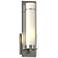 New Town 12.6" High Sterling Sconce With Opal Glass Shade