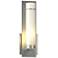New Town 12.6" High Vintage Platinum Sconce With Opal Glass Shade