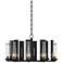 New Town 30" Wide 10 Arm Black Chandelier With Seeded Clear Glass
