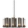 New Town 30" Wide 10 Arm Bronze Chandelier With Seeded Clear Glass